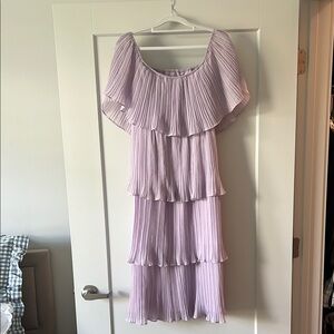 Elegant Lavender Tiered Dress